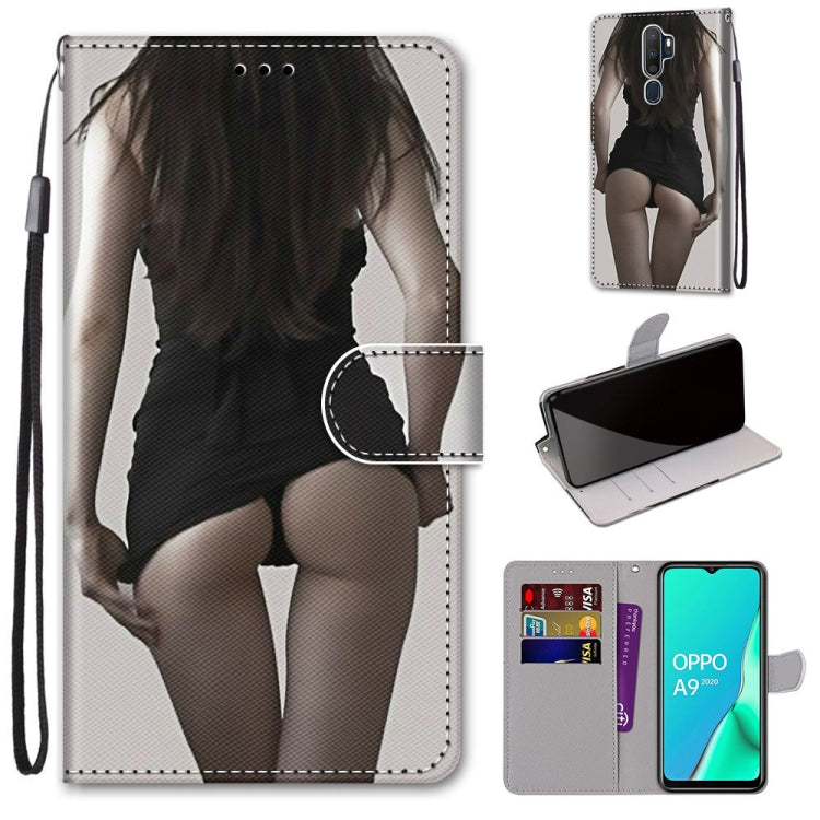 Coloured Drawing Cross Texture Horizontal Flip PU Leather Case with Holder & Card Slots & Wallet & Lanyard, For OPPO A9 (2020) / A5 (2020) / A11X / A11, For OPPO A15 / A15s, For OPPO A53 4G(2020) / A53s / A32 / A33 (2020)                               ...