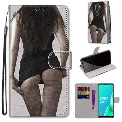 Coloured Drawing Cross Texture Horizontal Flip PU Leather Case with Holder & Card Slots & Wallet & Lanyard, For OPPO A9 (2020) / A5 (2020) / A11X / A11, For OPPO A15 / A15s, For OPPO A53 4G(2020) / A53s / A32 / A33 (2020)                               ...