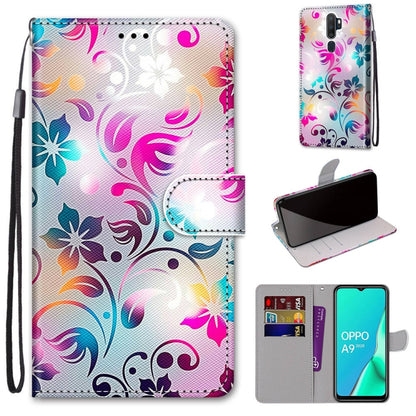 Coloured Drawing Cross Texture Horizontal Flip PU Leather Case with Holder & Card Slots & Wallet & Lanyard, For OPPO A9 (2020) / A5 (2020) / A11X / A11, For OPPO A15 / A15s, For OPPO A53 4G(2020) / A53s / A32 / A33 (2020)                               ...