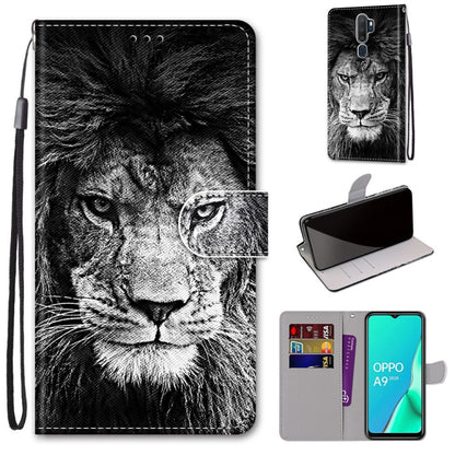 Coloured Drawing Cross Texture Horizontal Flip PU Leather Case with Holder & Card Slots & Wallet & Lanyard, For OPPO A9 (2020) / A5 (2020) / A11X / A11, For OPPO A15 / A15s, For OPPO A53 4G(2020) / A53s / A32 / A33 (2020)                               ...