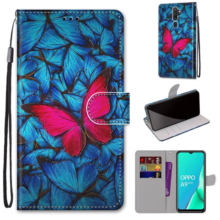 Coloured Drawing Cross Texture Horizontal Flip PU Leather Case with Holder & Card Slots & Wallet & Lanyard, For OPPO A9 (2020) / A5 (2020) / A11X / A11, For OPPO A15 / A15s, For OPPO A53 4G(2020) / A53s / A32 / A33 (2020)                               ...