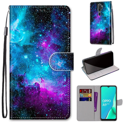 Coloured Drawing Cross Texture Horizontal Flip PU Leather Case with Holder & Card Slots & Wallet & Lanyard, For OPPO A9 (2020) / A5 (2020) / A11X / A11, For OPPO A15 / A15s, For OPPO A53 4G(2020) / A53s / A32 / A33 (2020)                               ...