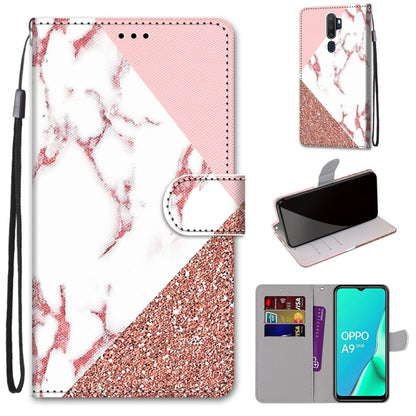 Coloured Drawing Cross Texture Horizontal Flip PU Leather Case with Holder & Card Slots & Wallet & Lanyard, For OPPO A9 (2020) / A5 (2020) / A11X / A11, For OPPO A15 / A15s, For OPPO A53 4G(2020) / A53s / A32 / A33 (2020)                               ...