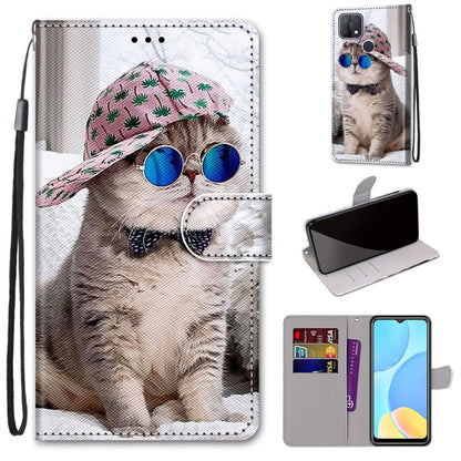 Coloured Drawing Cross Texture Horizontal Flip PU Leather Case with Holder & Card Slots & Wallet & Lanyard, For OPPO A9 (2020) / A5 (2020) / A11X / A11, For OPPO A15 / A15s, For OPPO A53 4G(2020) / A53s / A32 / A33 (2020)                               ...