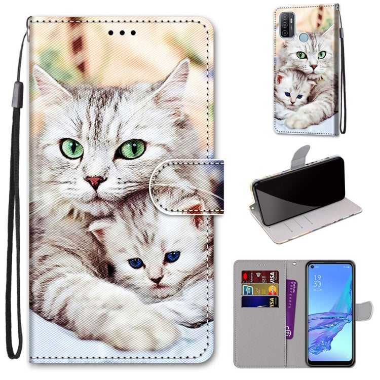 Coloured Drawing Cross Texture Horizontal Flip PU Leather Case with Holder & Card Slots & Wallet & Lanyard, For OPPO A9 (2020) / A5 (2020) / A11X / A11, For OPPO A15 / A15s, For OPPO A53 4G(2020) / A53s / A32 / A33 (2020)                               ...