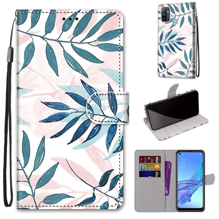Coloured Drawing Cross Texture Horizontal Flip PU Leather Case with Holder & Card Slots & Wallet & Lanyard, For OPPO A9 (2020) / A5 (2020) / A11X / A11, For OPPO A15 / A15s, For OPPO A53 4G(2020) / A53s / A32 / A33 (2020)                               ...