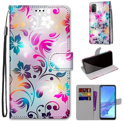 Coloured Drawing Cross Texture Horizontal Flip PU Leather Case with Holder & Card Slots & Wallet & Lanyard, For OPPO A9 (2020) / A5 (2020) / A11X / A11, For OPPO A15 / A15s, For OPPO A53 4G(2020) / A53s / A32 / A33 (2020)                               ...