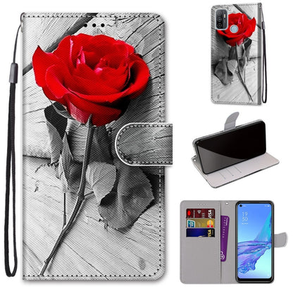 Coloured Drawing Cross Texture Horizontal Flip PU Leather Case with Holder & Card Slots & Wallet & Lanyard, For OPPO A9 (2020) / A5 (2020) / A11X / A11, For OPPO A15 / A15s, For OPPO A53 4G(2020) / A53s / A32 / A33 (2020)                               ...