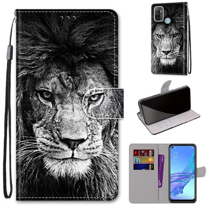 Coloured Drawing Cross Texture Horizontal Flip PU Leather Case with Holder & Card Slots & Wallet & Lanyard, For OPPO A9 (2020) / A5 (2020) / A11X / A11, For OPPO A15 / A15s, For OPPO A53 4G(2020) / A53s / A32 / A33 (2020)                               ...