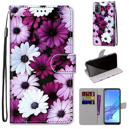 Coloured Drawing Cross Texture Horizontal Flip PU Leather Case with Holder & Card Slots & Wallet & Lanyard, For OPPO A9 (2020) / A5 (2020) / A11X / A11, For OPPO A15 / A15s, For OPPO A53 4G(2020) / A53s / A32 / A33 (2020)                               ...