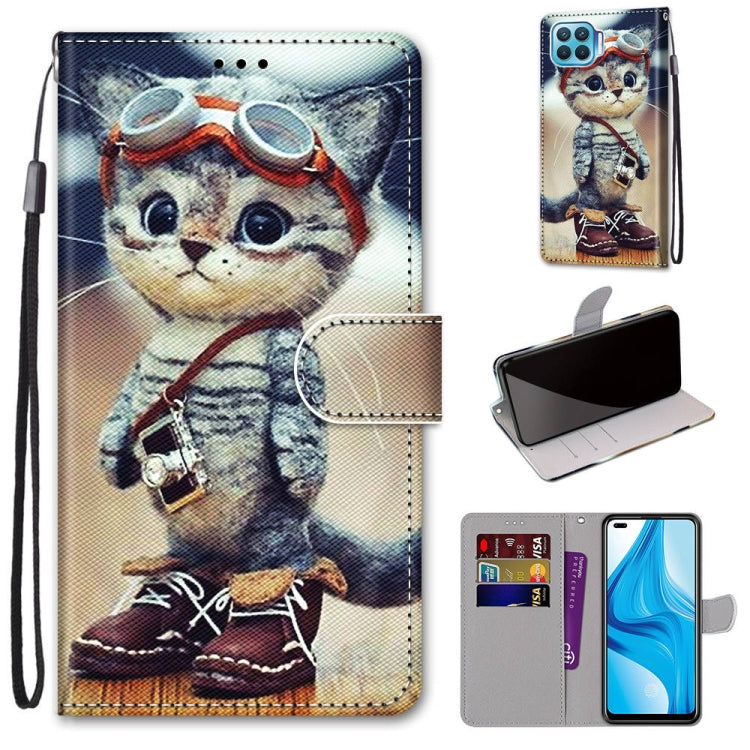 Coloured Drawing Cross Texture Horizontal Flip PU Leather Case with Holder & Card Slots & Wallet & Lanyard, For OPPO A9 (2020) / A5 (2020) / A11X / A11, For OPPO A15 / A15s, For OPPO A53 4G(2020) / A53s / A32 / A33 (2020)                               ...