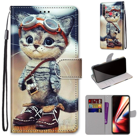 Coloured Drawing Cross Texture Horizontal Flip PU Leather Case with Holder & Card Slots & Wallet & Lanyard, For OPPO Realme 5 / 5s / 5i / C3 / C3i / 6i / Narzo10 / 10A / 20A, For OPPO Realme C15 / C12 / C25 / 7i (Global) / Narzo 20 / 30A