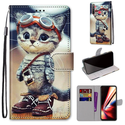 Coloured Drawing Cross Texture Horizontal Flip PU Leather Case with Holder & Card Slots & Wallet & Lanyard, For OPPO Realme 5 / 5s / 5i / C3 / C3i / 6i / Narzo10 / 10A / 20A, For OPPO Realme C15 / C12 / C25 / 7i (Global) / Narzo 20 / 30A               ...