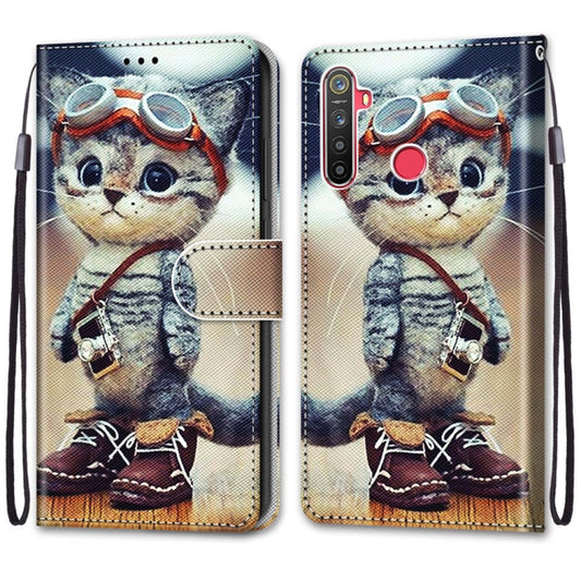 Coloured Drawing Cross Texture Horizontal Flip PU Leather Case with Holder & Card Slots & Wallet & Lanyard, For OPPO Realme 5 / 5s / 5i / C3 / C3i / 6i / Narzo10 / 10A / 20A, For OPPO Realme C15 / C12 / C25 / 7i (Global) / Narzo 20 / 30A               ...