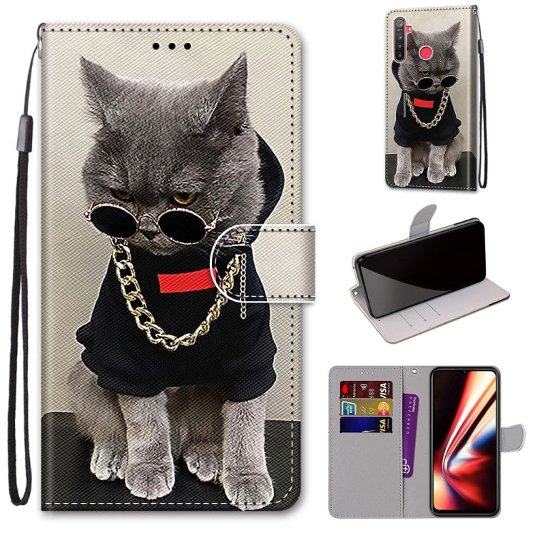 Coloured Drawing Cross Texture Horizontal Flip PU Leather Case with Holder & Card Slots & Wallet & Lanyard, For OPPO Realme 5 / 5s / 5i / C3 / C3i / 6i / Narzo10 / 10A / 20A, For OPPO Realme C15 / C12 / C25 / 7i (Global) / Narzo 20 / 30A               ...
