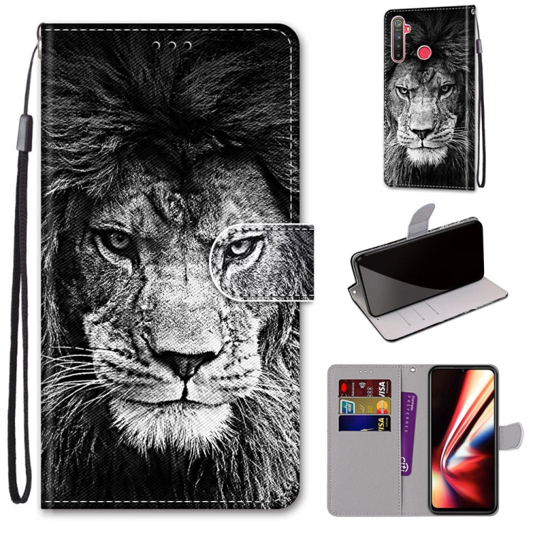 Coloured Drawing Cross Texture Horizontal Flip PU Leather Case with Holder & Card Slots & Wallet & Lanyard, For OPPO Realme 5 / 5s / 5i / C3 / C3i / 6i / Narzo10 / 10A / 20A, For OPPO Realme C15 / C12 / C25 / 7i (Global) / Narzo 20 / 30A               ...
