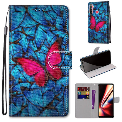 Coloured Drawing Cross Texture Horizontal Flip PU Leather Case with Holder & Card Slots & Wallet & Lanyard, For OPPO Realme 5 / 5s / 5i / C3 / C3i / 6i / Narzo10 / 10A / 20A, For OPPO Realme C15 / C12 / C25 / 7i (Global) / Narzo 20 / 30A               ...
