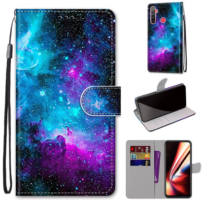 Coloured Drawing Cross Texture Horizontal Flip PU Leather Case with Holder & Card Slots & Wallet & Lanyard, For OPPO Realme 5 / 5s / 5i / C3 / C3i / 6i / Narzo10 / 10A / 20A, For OPPO Realme C15 / C12 / C25 / 7i (Global) / Narzo 20 / 30A               ...