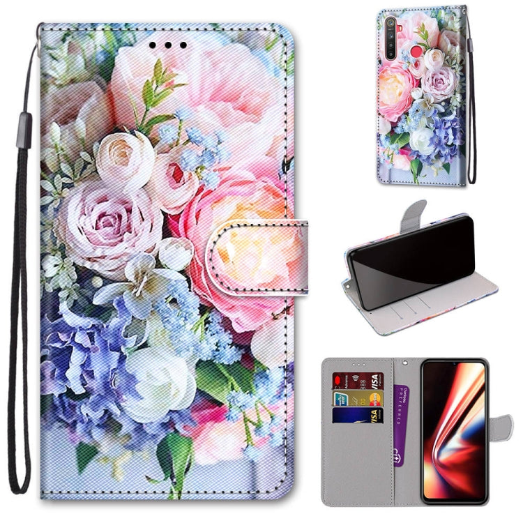 Coloured Drawing Cross Texture Horizontal Flip PU Leather Case with Holder & Card Slots & Wallet & Lanyard, For OPPO Realme 5 / 5s / 5i / C3 / C3i / 6i / Narzo10 / 10A / 20A, For OPPO Realme C15 / C12 / C25 / 7i (Global) / Narzo 20 / 30A               ...