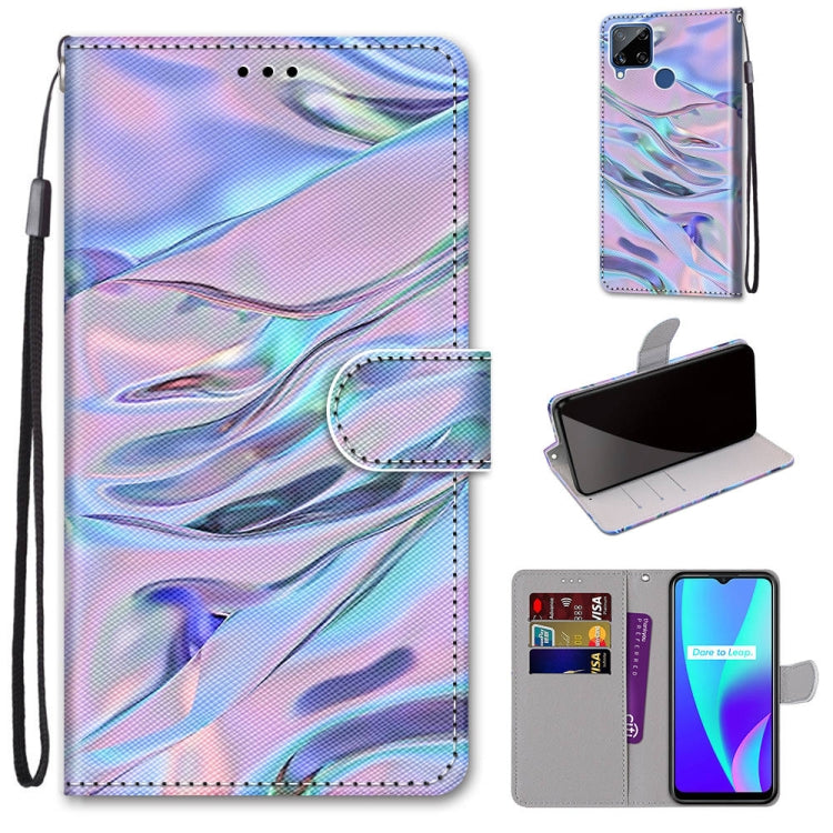Coloured Drawing Cross Texture Horizontal Flip PU Leather Case with Holder & Card Slots & Wallet & Lanyard, For OPPO Realme 5 / 5s / 5i / C3 / C3i / 6i / Narzo10 / 10A / 20A, For OPPO Realme C15 / C12 / C25 / 7i (Global) / Narzo 20 / 30A               ...