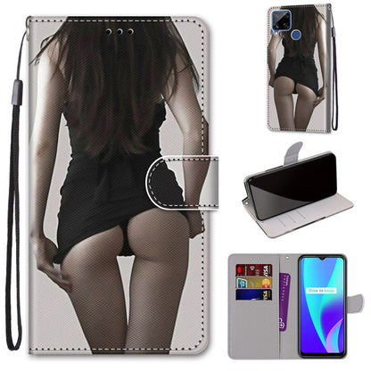 Coloured Drawing Cross Texture Horizontal Flip PU Leather Case with Holder & Card Slots & Wallet & Lanyard, For OPPO Realme 5 / 5s / 5i / C3 / C3i / 6i / Narzo10 / 10A / 20A, For OPPO Realme C15 / C12 / C25 / 7i (Global) / Narzo 20 / 30A               ...