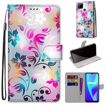 Coloured Drawing Cross Texture Horizontal Flip PU Leather Case with Holder & Card Slots & Wallet & Lanyard, For OPPO Realme 5 / 5s / 5i / C3 / C3i / 6i / Narzo10 / 10A / 20A, For OPPO Realme C15 / C12 / C25 / 7i (Global) / Narzo 20 / 30A               ...