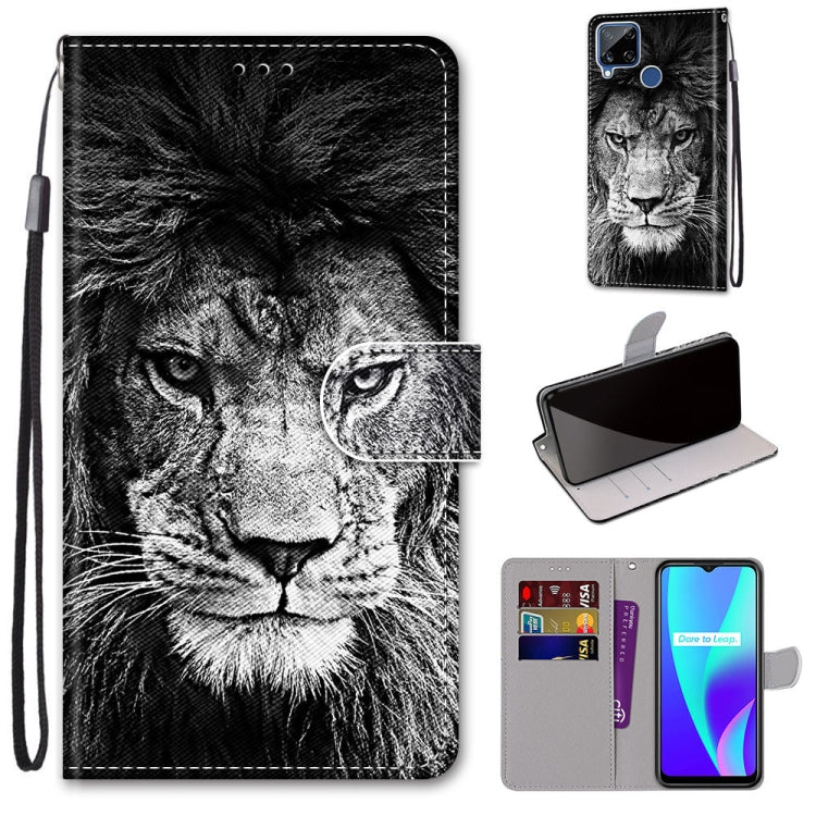 Coloured Drawing Cross Texture Horizontal Flip PU Leather Case with Holder & Card Slots & Wallet & Lanyard, For OPPO Realme 5 / 5s / 5i / C3 / C3i / 6i / Narzo10 / 10A / 20A, For OPPO Realme C15 / C12 / C25 / 7i (Global) / Narzo 20 / 30A               ...