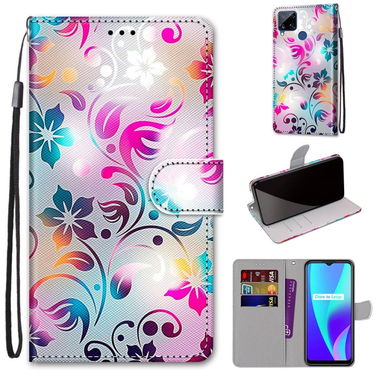 Coloured Drawing Cross Texture Horizontal Flip PU Leather Case with Holder & Card Slots & Wallet & Lanyard, For OPPO Realme 5 / 5s / 5i / C3 / C3i / 6i / Narzo10 / 10A / 20A, For OPPO Realme C15 / C12 / C25 / 7i (Global) / Narzo 20 / 30A               ...