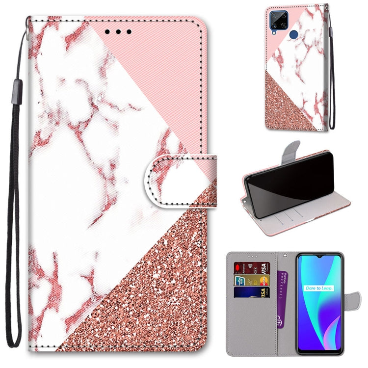 Coloured Drawing Cross Texture Horizontal Flip PU Leather Case with Holder & Card Slots & Wallet & Lanyard, For OPPO Realme 5 / 5s / 5i / C3 / C3i / 6i / Narzo10 / 10A / 20A, For OPPO Realme C15 / C12 / C25 / 7i (Global) / Narzo 20 / 30A               ...