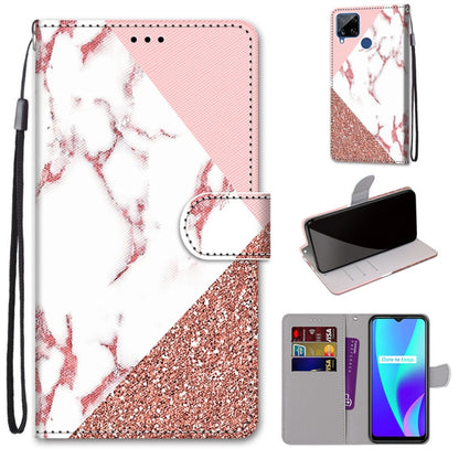 Coloured Drawing Cross Texture Horizontal Flip PU Leather Case with Holder & Card Slots & Wallet & Lanyard, For OPPO Realme 5 / 5s / 5i / C3 / C3i / 6i / Narzo10 / 10A / 20A, For OPPO Realme C15 / C12 / C25 / 7i (Global) / Narzo 20 / 30A               ...