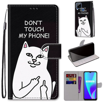 Coloured Drawing Cross Texture Horizontal Flip PU Leather Case with Holder & Card Slots & Wallet & Lanyard, For OPPO Realme 5 / 5s / 5i / C3 / C3i / 6i / Narzo10 / 10A / 20A, For OPPO Realme C15 / C12 / C25 / 7i (Global) / Narzo 20 / 30A               ...