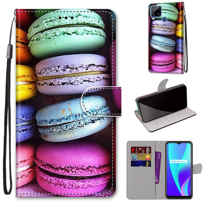 Coloured Drawing Cross Texture Horizontal Flip PU Leather Case with Holder & Card Slots & Wallet & Lanyard, For OPPO Realme 5 / 5s / 5i / C3 / C3i / 6i / Narzo10 / 10A / 20A, For OPPO Realme C15 / C12 / C25 / 7i (Global) / Narzo 20 / 30A               ...