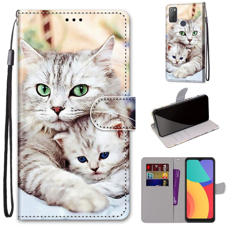 Coloured Drawing Cross Texture Horizontal Flip PU Leather Case with Holder & Card Slots & Wallet & Lanyard, For OPPO Realme 5 / 5s / 5i / C3 / C3i / 6i / Narzo10 / 10A / 20A, For OPPO Realme C15 / C12 / C25 / 7i (Global) / Narzo 20 / 30A               ...