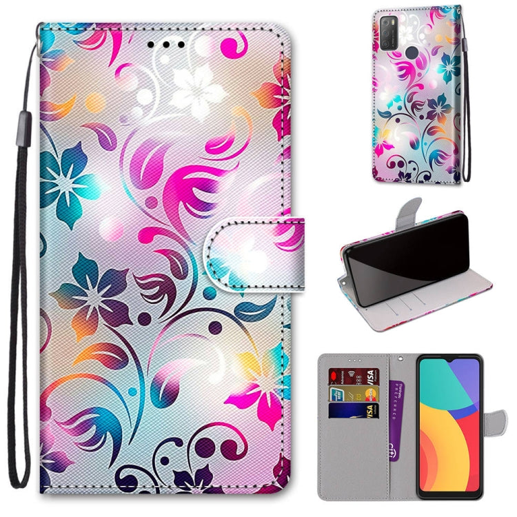 Coloured Drawing Cross Texture Horizontal Flip PU Leather Case with Holder & Card Slots & Wallet & Lanyard, For OPPO Realme 5 / 5s / 5i / C3 / C3i / 6i / Narzo10 / 10A / 20A, For OPPO Realme C15 / C12 / C25 / 7i (Global) / Narzo 20 / 30A               ...