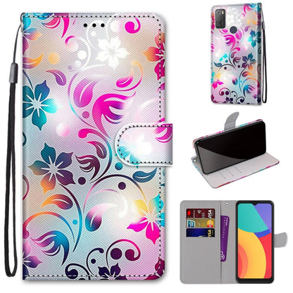 Coloured Drawing Cross Texture Horizontal Flip PU Leather Case with Holder & Card Slots & Wallet & Lanyard, For OPPO Realme 5 / 5s / 5i / C3 / C3i / 6i / Narzo10 / 10A / 20A, For OPPO Realme C15 / C12 / C25 / 7i (Global) / Narzo 20 / 30A               ...