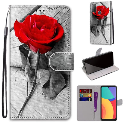 Coloured Drawing Cross Texture Horizontal Flip PU Leather Case with Holder & Card Slots & Wallet & Lanyard, For OPPO Realme 5 / 5s / 5i / C3 / C3i / 6i / Narzo10 / 10A / 20A, For OPPO Realme C15 / C12 / C25 / 7i (Global) / Narzo 20 / 30A               ...