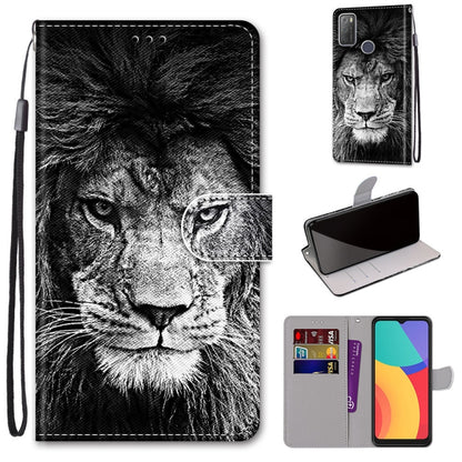 Coloured Drawing Cross Texture Horizontal Flip PU Leather Case with Holder & Card Slots & Wallet & Lanyard, For OPPO Realme 5 / 5s / 5i / C3 / C3i / 6i / Narzo10 / 10A / 20A, For OPPO Realme C15 / C12 / C25 / 7i (Global) / Narzo 20 / 30A               ...