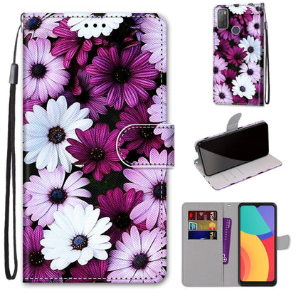 Coloured Drawing Cross Texture Horizontal Flip PU Leather Case with Holder & Card Slots & Wallet & Lanyard, For OPPO Realme 5 / 5s / 5i / C3 / C3i / 6i / Narzo10 / 10A / 20A, For OPPO Realme C15 / C12 / C25 / 7i (Global) / Narzo 20 / 30A               ...