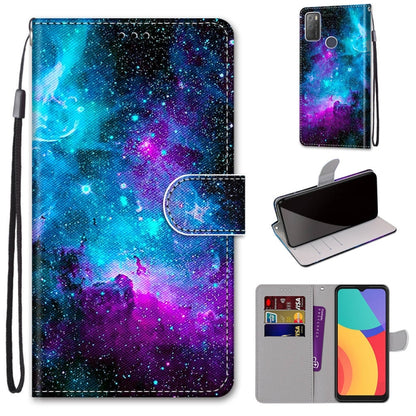 Coloured Drawing Cross Texture Horizontal Flip PU Leather Case with Holder & Card Slots & Wallet & Lanyard, For OPPO Realme 5 / 5s / 5i / C3 / C3i / 6i / Narzo10 / 10A / 20A, For OPPO Realme C15 / C12 / C25 / 7i (Global) / Narzo 20 / 30A               ...