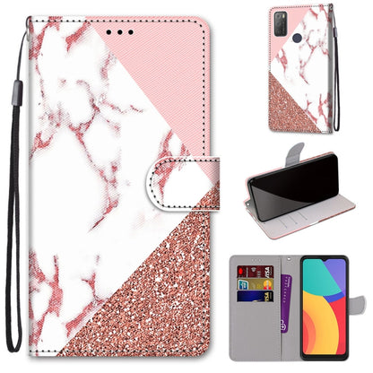 Coloured Drawing Cross Texture Horizontal Flip PU Leather Case with Holder & Card Slots & Wallet & Lanyard, For OPPO Realme 5 / 5s / 5i / C3 / C3i / 6i / Narzo10 / 10A / 20A, For OPPO Realme C15 / C12 / C25 / 7i (Global) / Narzo 20 / 30A               ...