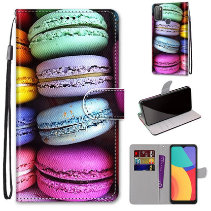 Coloured Drawing Cross Texture Horizontal Flip PU Leather Case with Holder & Card Slots & Wallet & Lanyard, For OPPO Realme 5 / 5s / 5i / C3 / C3i / 6i / Narzo10 / 10A / 20A, For OPPO Realme C15 / C12 / C25 / 7i (Global) / Narzo 20 / 30A               ...