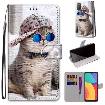 Coloured Drawing Cross Texture Horizontal Flip PU Leather Case with Holder & Card Slots & Wallet & Lanyard, For OPPO Realme 5 / 5s / 5i / C3 / C3i / 6i / Narzo10 / 10A / 20A, For OPPO Realme C15 / C12 / C25 / 7i (Global) / Narzo 20 / 30A               ...