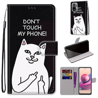 Coloured Drawing Cross Texture Horizontal Flip PU Leather Case with Holder & Card Slots & Wallet & Lanyard, For Xiaomi Redmi Note 10 4G / Note 10S, For Xiaomi Redmi Note 10 5G, For Xiaomi Redmi Note 10 Pro Max / Note 10 Pro, For Nokia 5.4