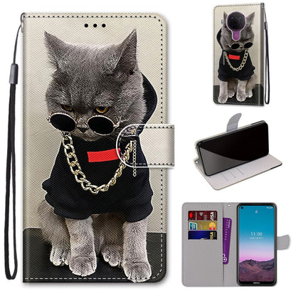 Coloured Drawing Cross Texture Horizontal Flip PU Leather Case with Holder & Card Slots & Wallet & Lanyard, For Xiaomi Redmi Note 10 4G / Note 10S, For Xiaomi Redmi Note 10 5G, For Xiaomi Redmi Note 10 Pro Max / Note 10 Pro, For Nokia 5.4