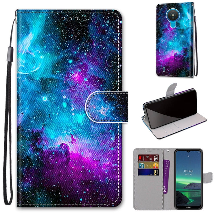Coloured Drawing Cross Texture Horizontal Flip PU Leather Case with Holder & Card Slots & Wallet & Lanyard, For Nokia 1.4, For Samsung Galaxy A32 4G / A32 Lite, For Samsung Galaxy F62 / M62, For Samsung Galaxy S21 FE