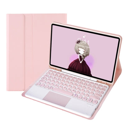 YT098B-A Detachable Candy Color Skin Feel Texture Round Keycap Bluetooth Keyboard Leather Case with Touch Control For iPad Air 11 2024 / 2025 / Air 4 10.9 2020 / Air 5 10.9 2022 (Purple), For iPad 10.2 2020 & 2019 / Air 2019 / Pro 10.5 inch            ...