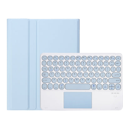 YT098B-A Detachable Candy Color Skin Feel Texture Round Keycap Bluetooth Keyboard Leather Case with Touch Control For iPad Air 11 2024 / 2025 / Air 4 10.9 2020 / Air 5 10.9 2022 (Purple), For iPad 10.2 2020 & 2019 / Air 2019 / Pro 10.5 inch            ...