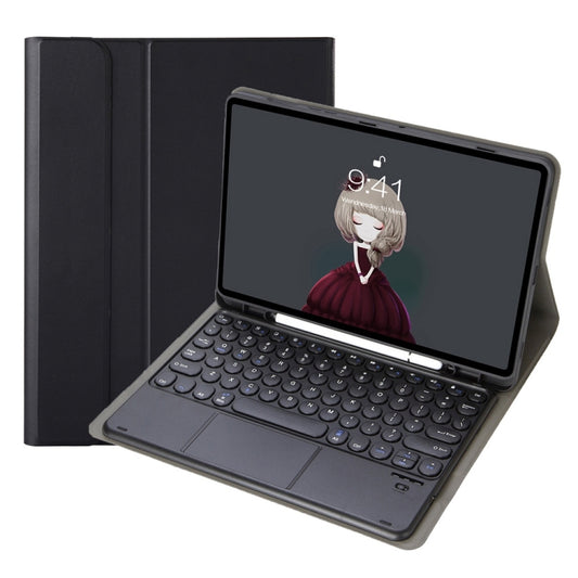 YA098B-A Detachable Lambskin Texture Round Keycap Bluetooth Keyboard Leather Case with Touch Control & Pen Slot & Stand, For iPad Air 5 / 4 10.9 inch 2020 / Pro 11 inch 2020 / 2018, For iPad 10.2 (2020) & (2019) / Air 3 10.5 inch / Pro 10.5 inch�������...