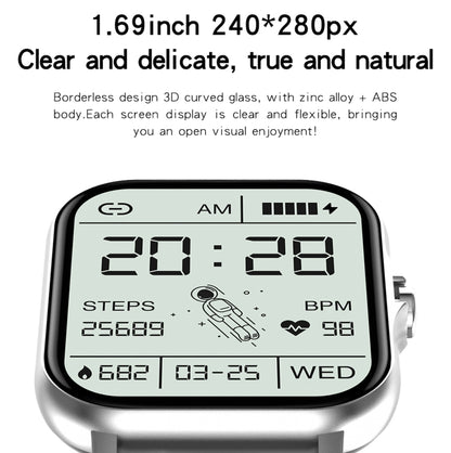 GY13 1.69 inch TFT Screen IP67 Waterproof Smart Watch, Support Music Control / Bluetooth Call / Heart Rate Monitoring / Blood Pressure Monitoring, Silicone Strap, Steel Strap