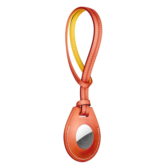 Shockproof Anti-scratch Leather Protective Case Cover with Hang Loop For AirTag, Bag Decoration Accessories, Keychain